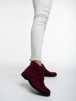 Ghete dama grena din material textil Marieke