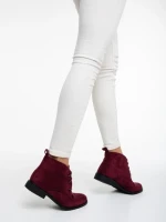 Ghete dama grena din material textil Marieke