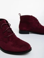 Ghete dama grena din material textil Marieke