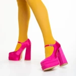Pantofi dama fucsia din material textil Caira