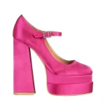 Pantofi dama fucsia din material textil Caira