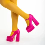 Pantofi dama fucsia din material textil Caira