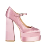 Pantofi dama roz din material textil Caira