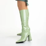 Cizme dama verzi din piele ecologica lacuita Dafne