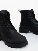 Ghete dama negre din piele ecologica Surama