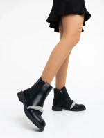 Ghete dama negre din piele ecologica Sherisse