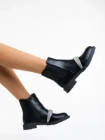 Ghete dama negre din piele ecologica Sherisse