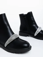 Ghete dama negre din piele ecologica Sherisse