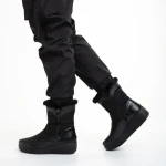 Cizme dama negre din material textil Justine