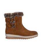 Cizme dama camel din material textil Malana