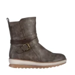 Cizme dama bej din piele ecologica Detria