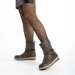 Cizme dama bej din piele ecologica Detria