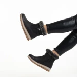 Cizme dama negre din piele ecologica Emmie