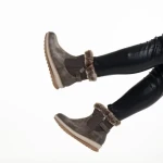 Cizme dama maro din piele ecologica Emmie