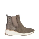 Botine dama bej din piele ecologica Ivanka