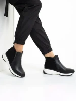 Botine dama negre din piele ecologica Golda