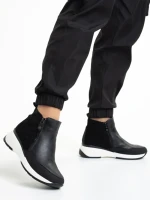 Botine dama negre din piele ecologica Golda