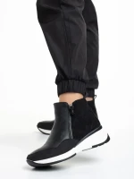 Botine dama negre din piele ecologica Golda