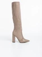 Cizme dama bej din piele ecologica Ulyana