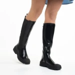 Cizme dama negre din piele ecologica Darinda