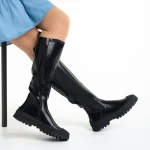 Cizme dama negre din piele ecologica Darinda