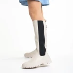 Cizme dama bej din piele ecologica Darinda