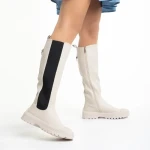 Cizme dama bej din piele ecologica Darinda