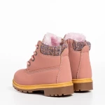 Ghete copii roz din piele ecologica Cruz