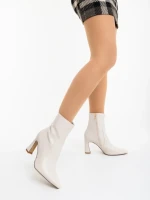 Botine dama bej din piele ecologica Terazia