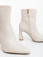 Botine dama bej din piele ecologica Terazia