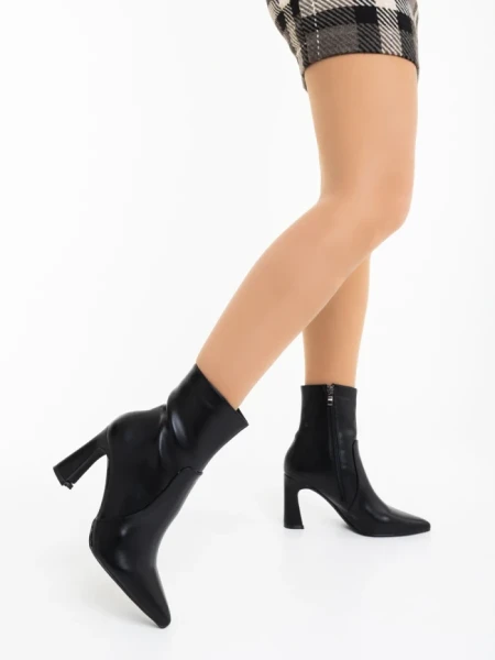 Botine dama negre din piele ecologica Terazia