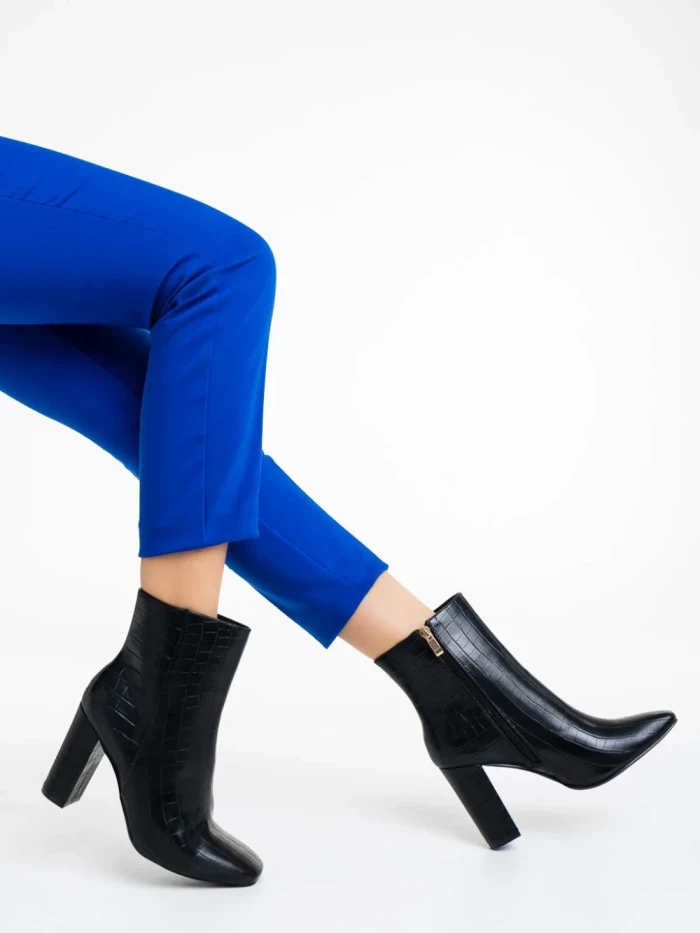 Botine dama negre din piele ecologica Beter