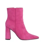 Botine dama fucsia din material textil Sondra
