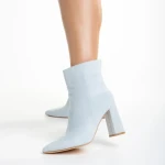 Botine dama albastre din material textil Sondra