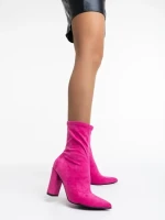 Cizme dama fucsia din material textil Annelies