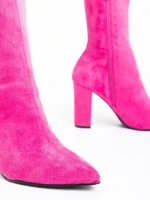 Cizme dama fucsia din material textil Annelies