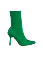 Botine dama verzi din material textil Valeda