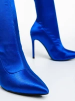 Botine dama albastre din material textil  Lionesse