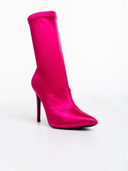 Botine dama fucsia din material textil  Lionesse