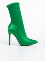 Botine dama verzi din material textil Lionesse