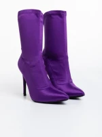 Botine dama mov din material textil Lionesse