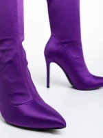 Botine dama mov din material textil Lionesse