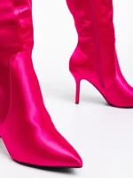 Cizme dama fucsia din material textil Saori