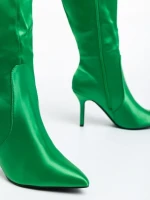 Cizme dama verzi din material textil Saori