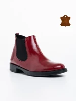 Botine dama rosii din piele naturala Argenta