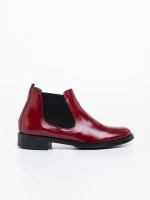 Botine dama rosii din piele naturala Argenta