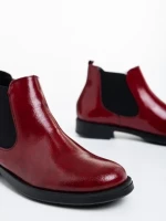 Botine dama rosii din piele naturala Argenta