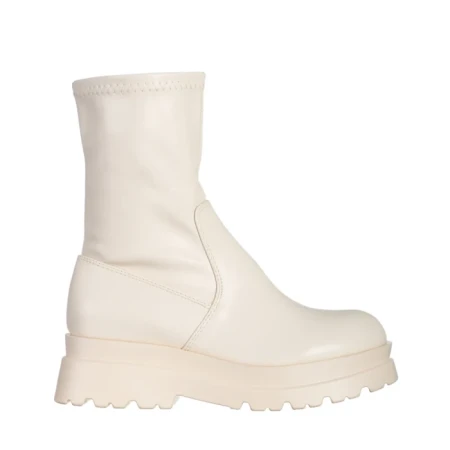 Cizme dama bej din piele ecologica Ellery