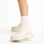 Cizme dama bej din piele ecologica Ellery