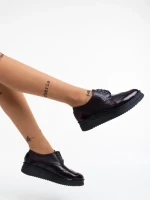 Pantofi casual dama grena din piele naturala Lawanda